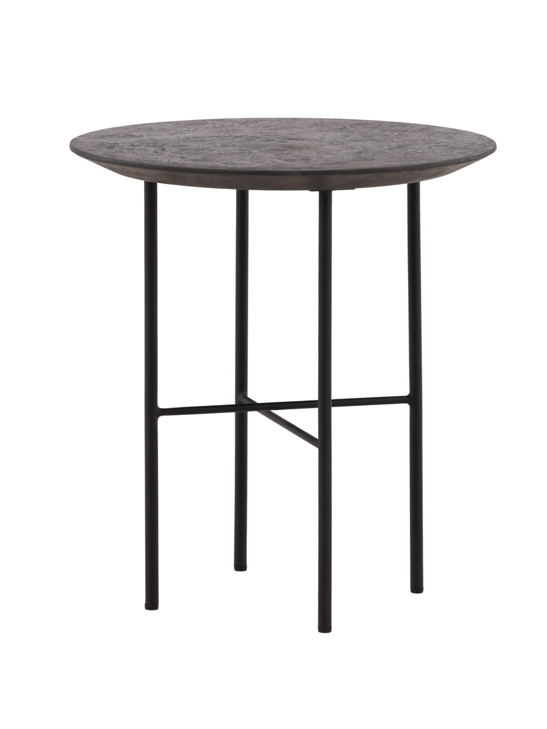 Black Cement End Table