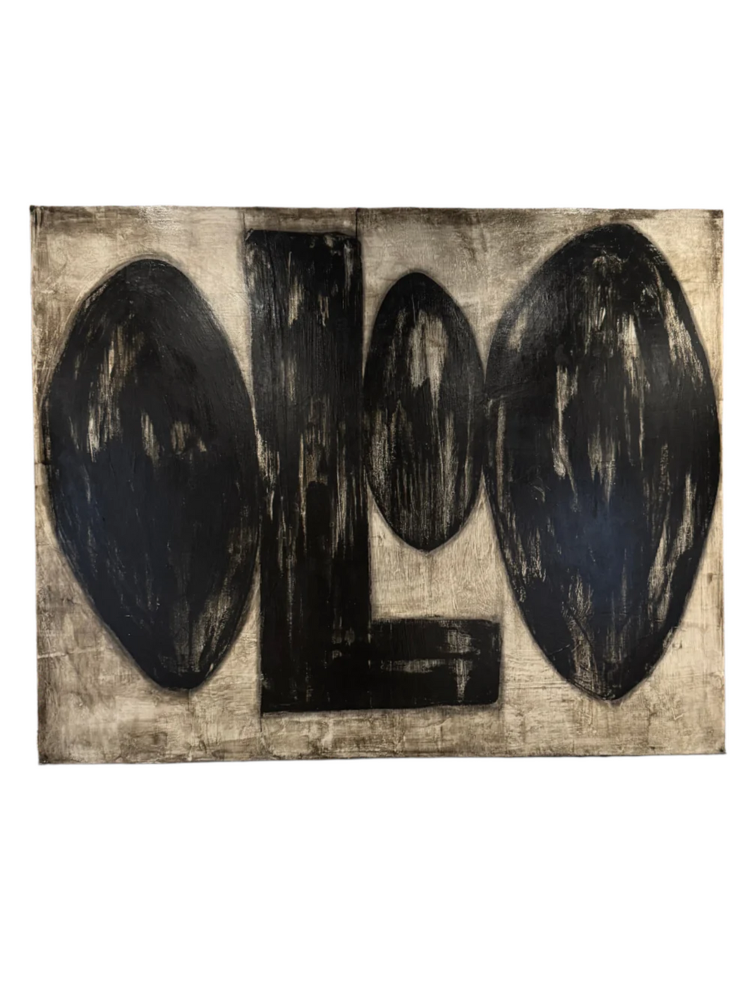 5' x 4' Contemporary Shapes Painting on Canvas