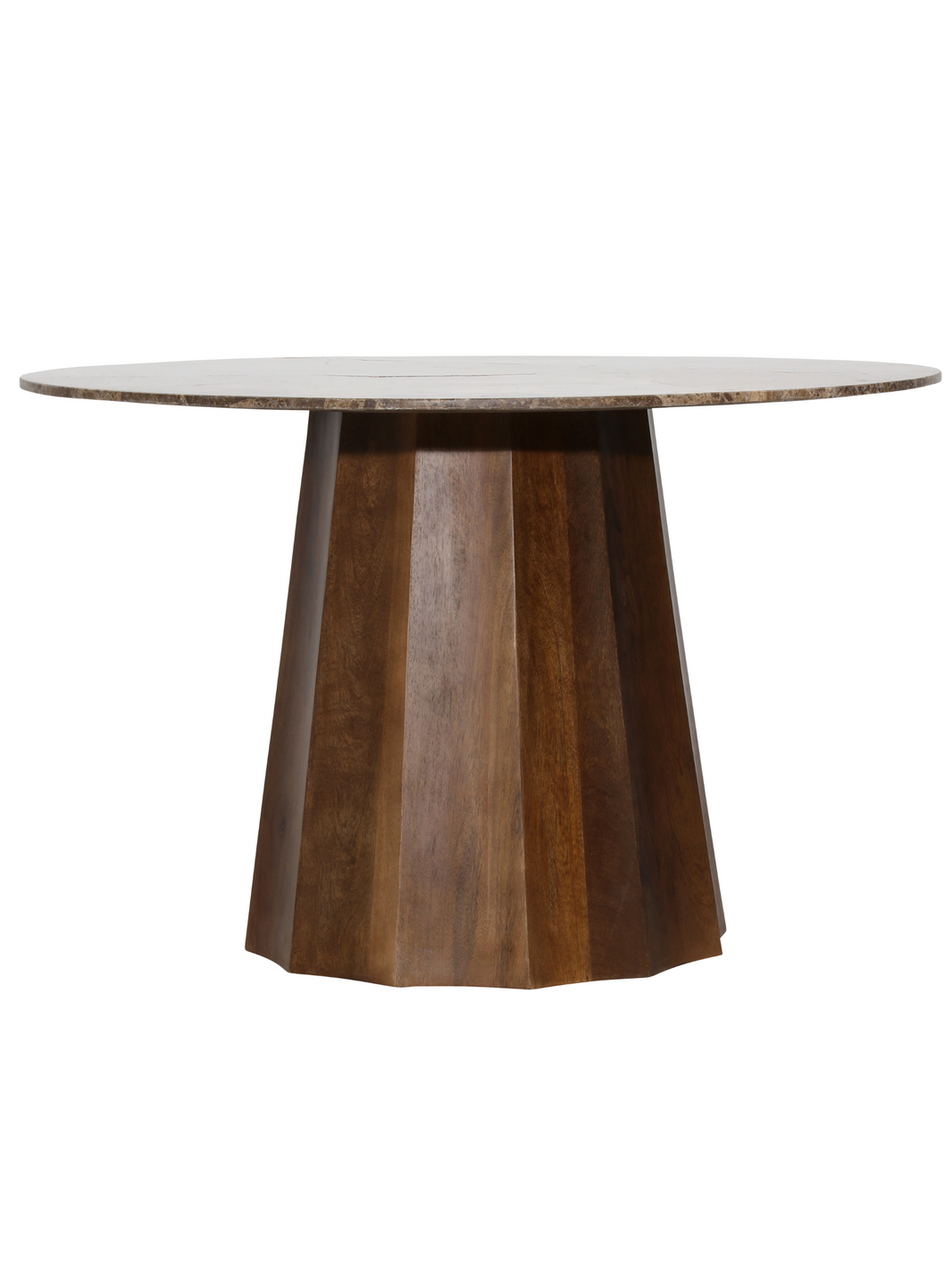Funnel Base & Marble Top Dining Table