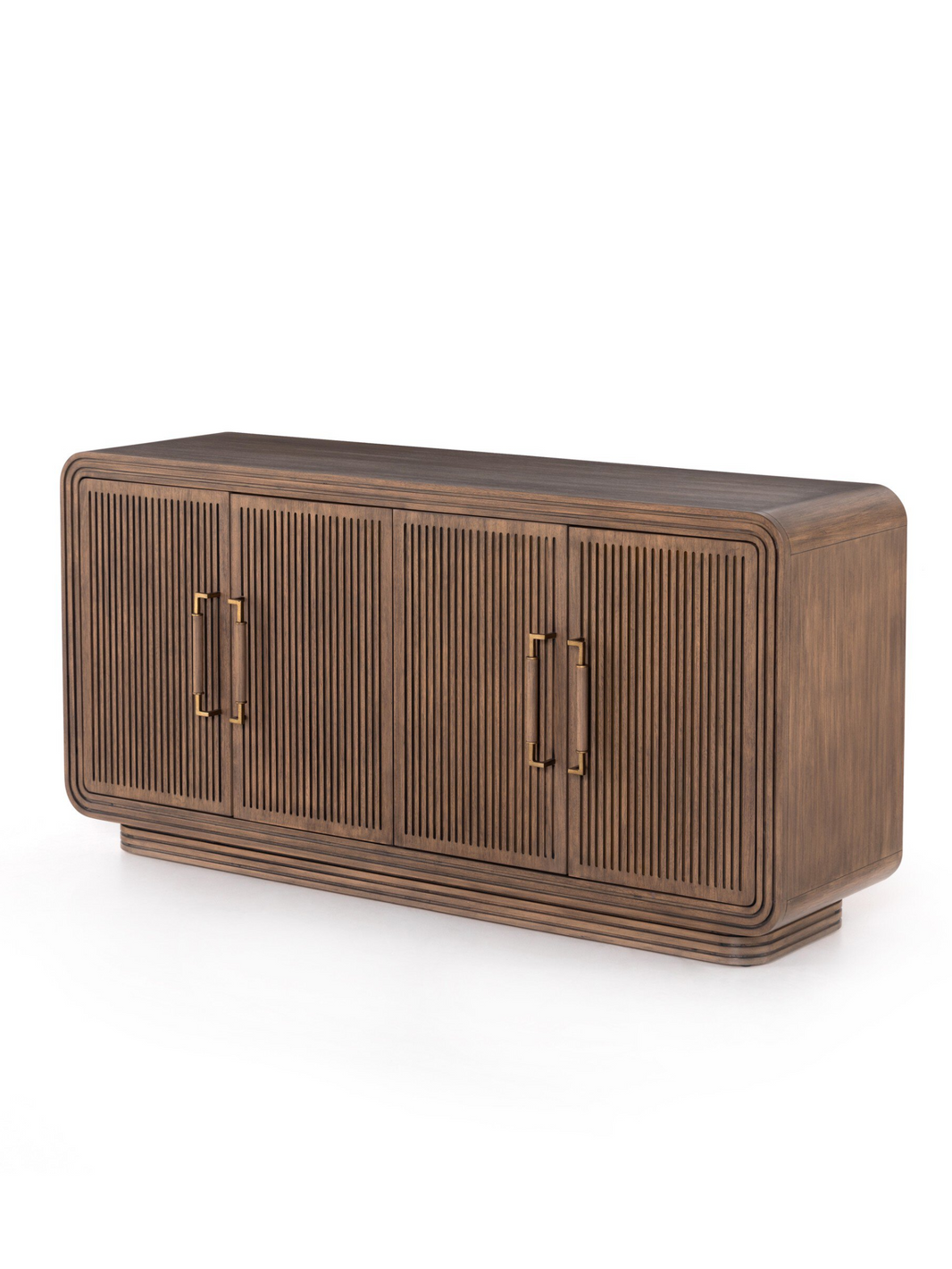 Fluted Mahogany Sideboard - Espresso