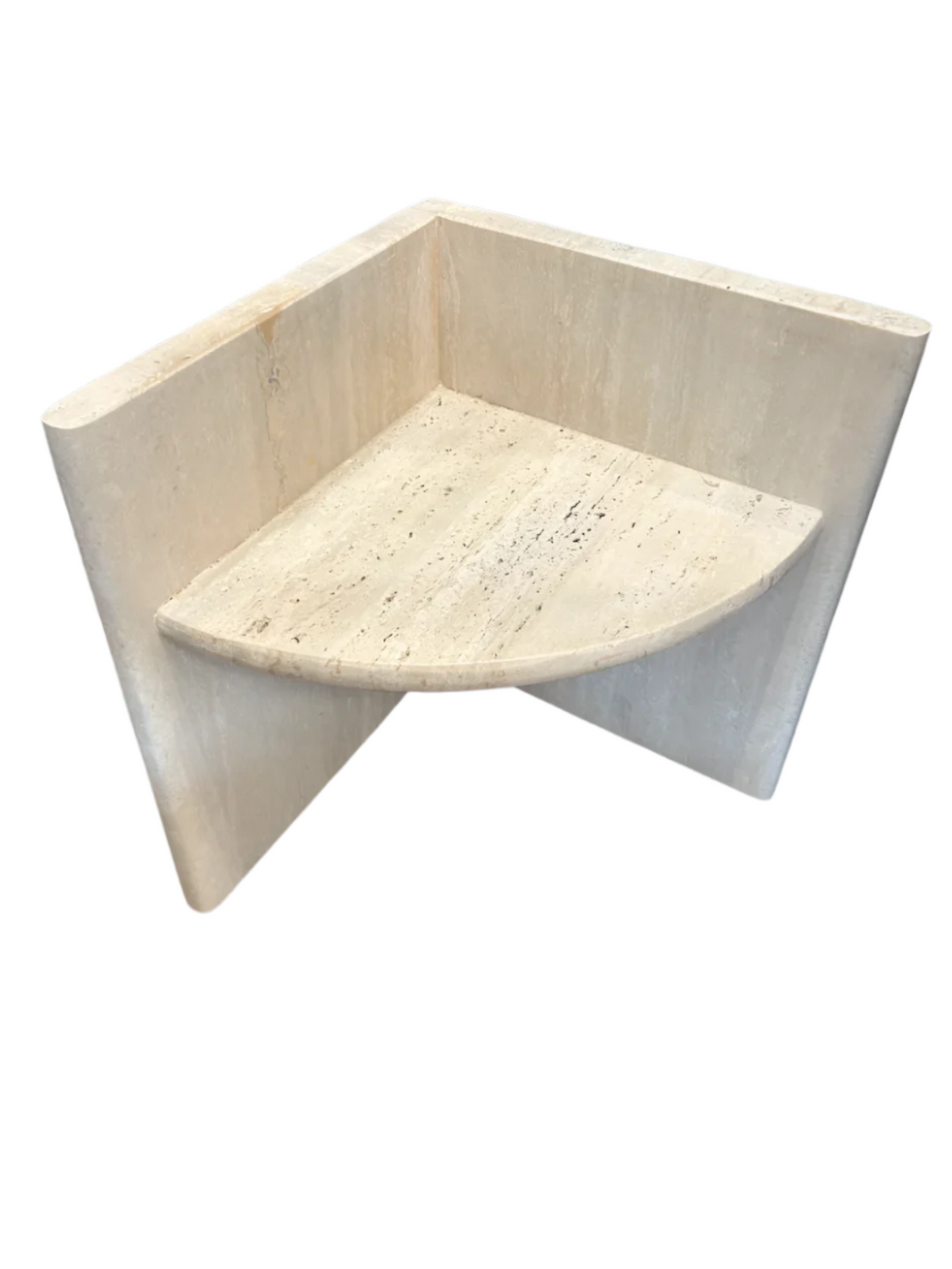 Angled Travertine Low Table
