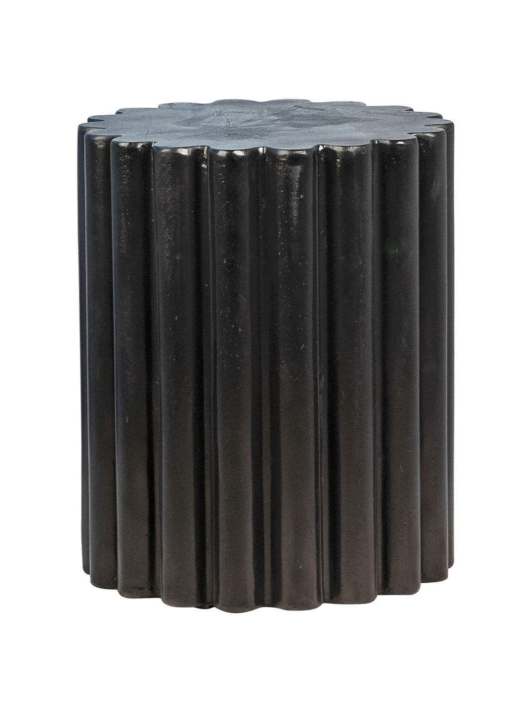 Fluted Outdoor End Table