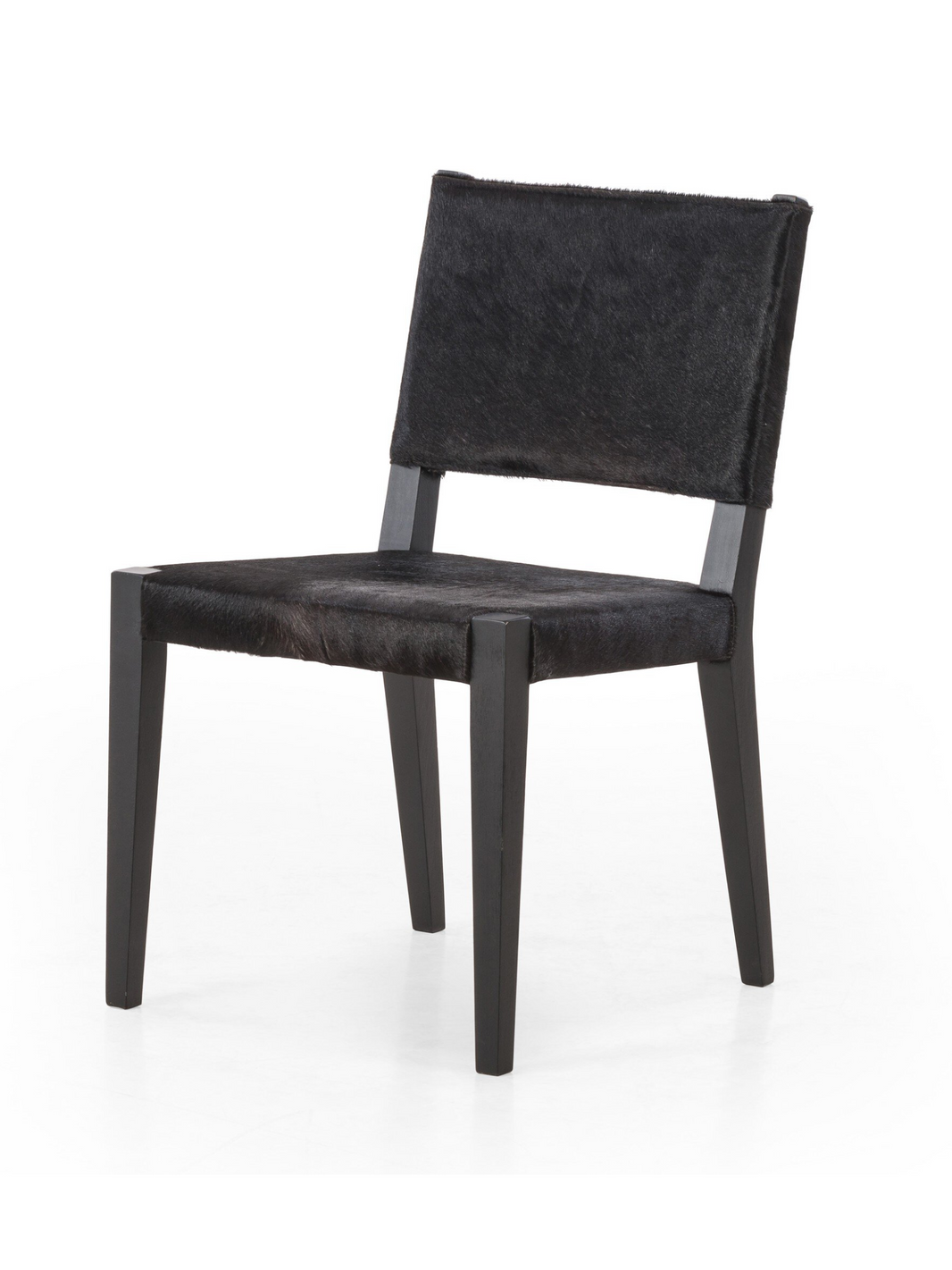 Hair on Hide Side Chair - Black