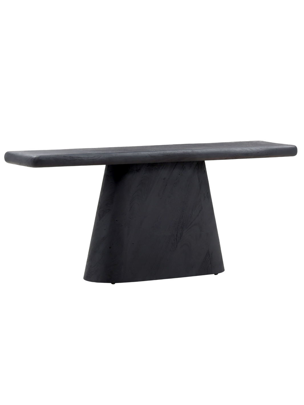 Round Edged Wood Console Table
