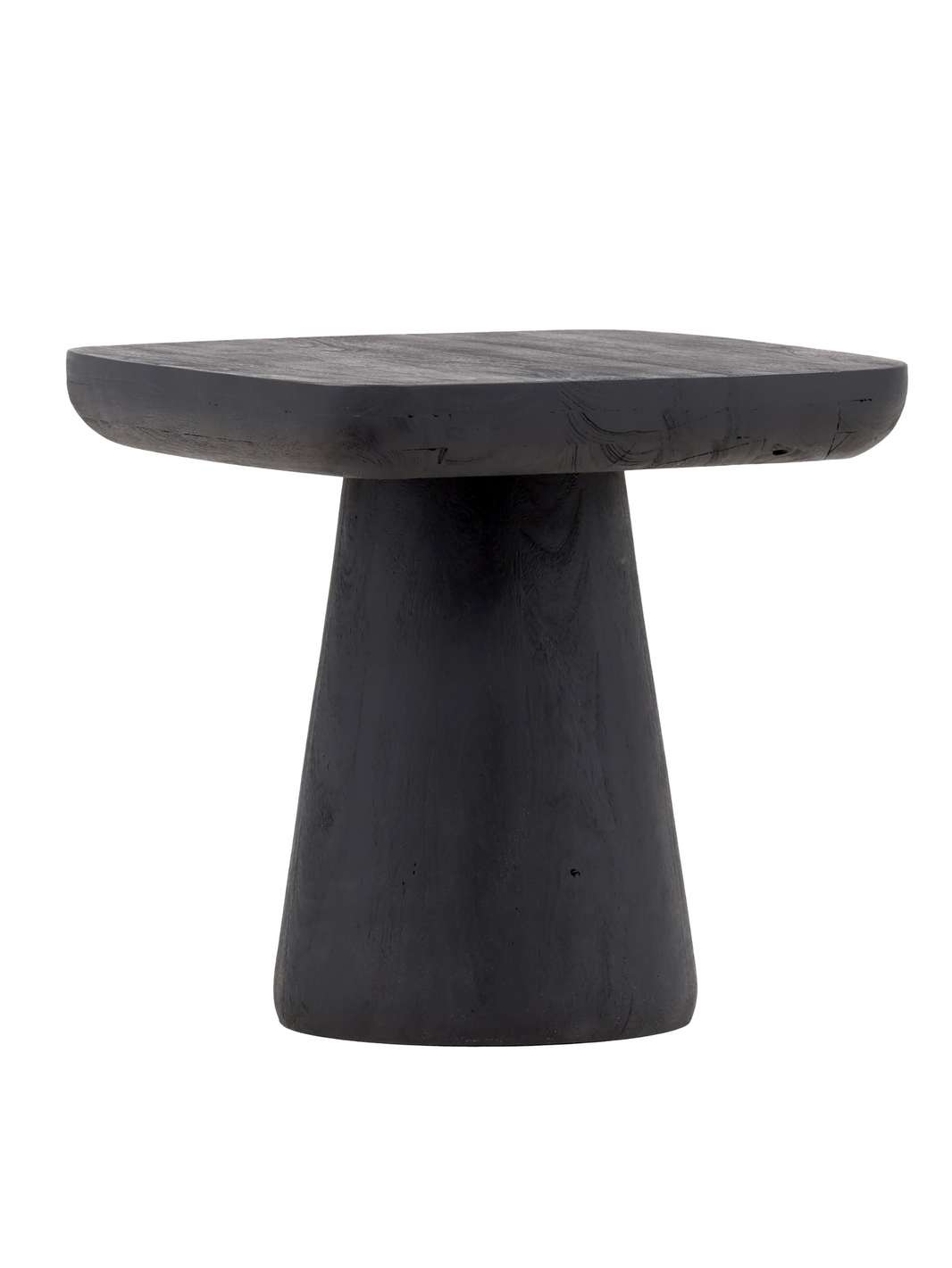 Round Edge Wood Side Table