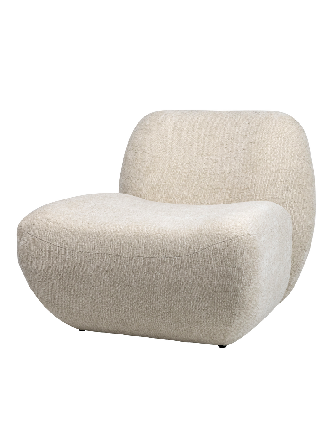 Cream Tweed Accent Chair
