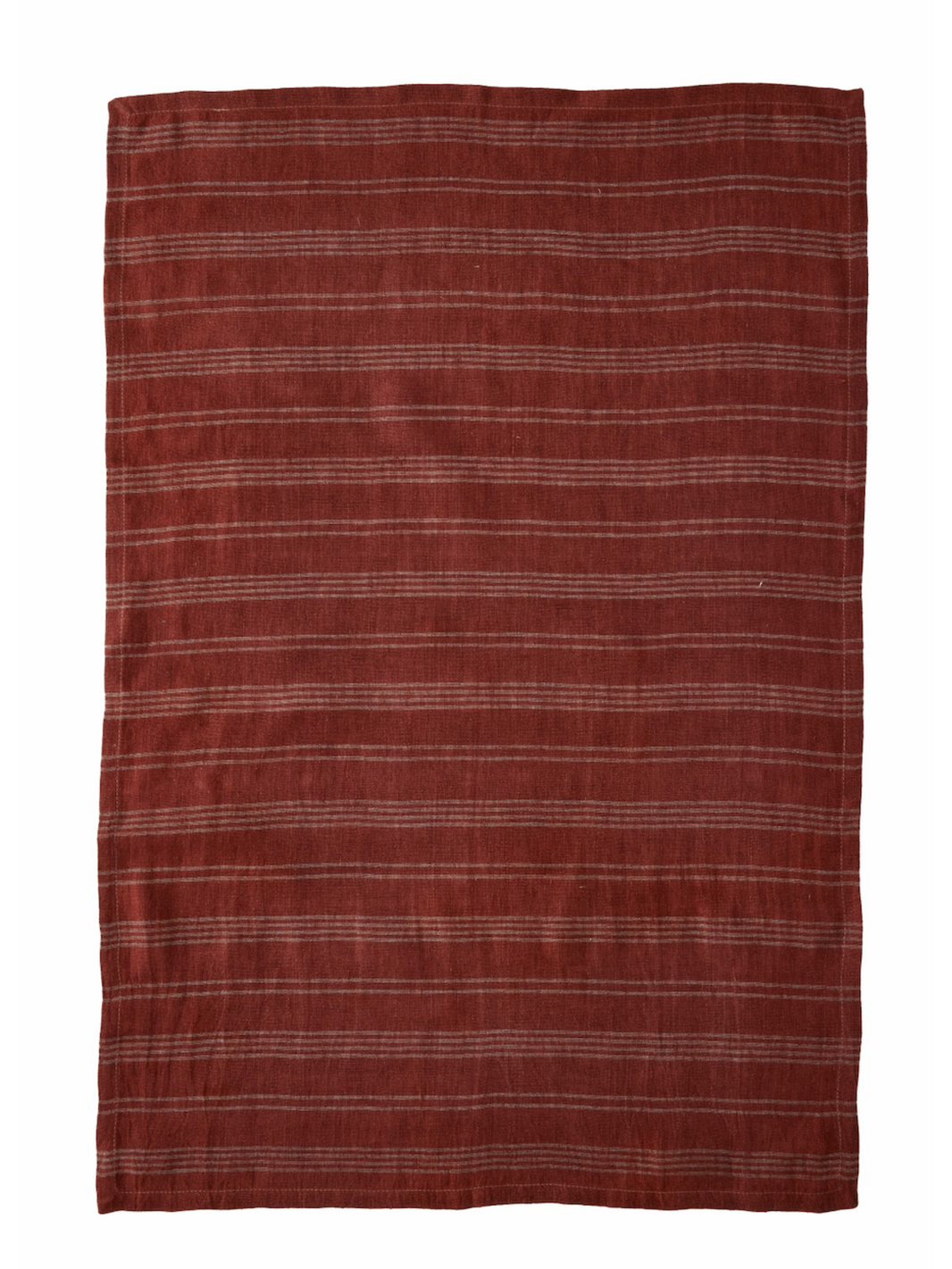 Saville Stripe Linen Tea Towel - Clay (Set of 2)