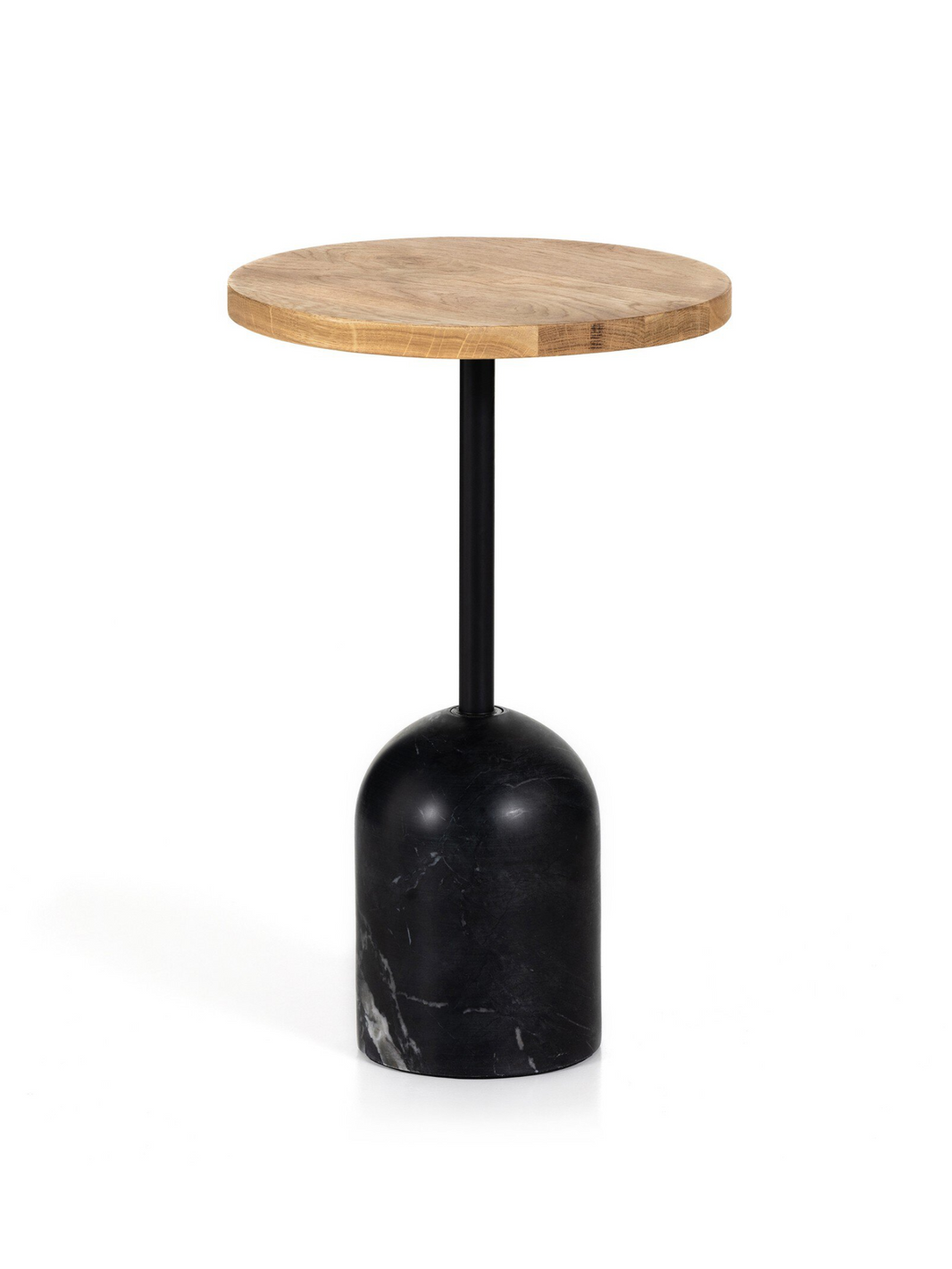 Modern Oak & Marble Accent Table