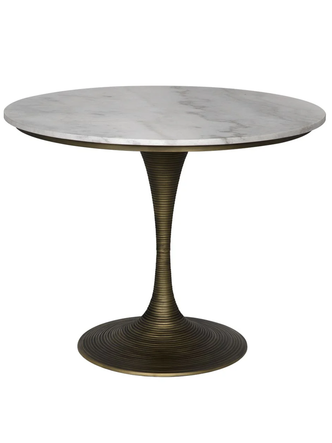 Spiral Brass & Marble Bistro Table