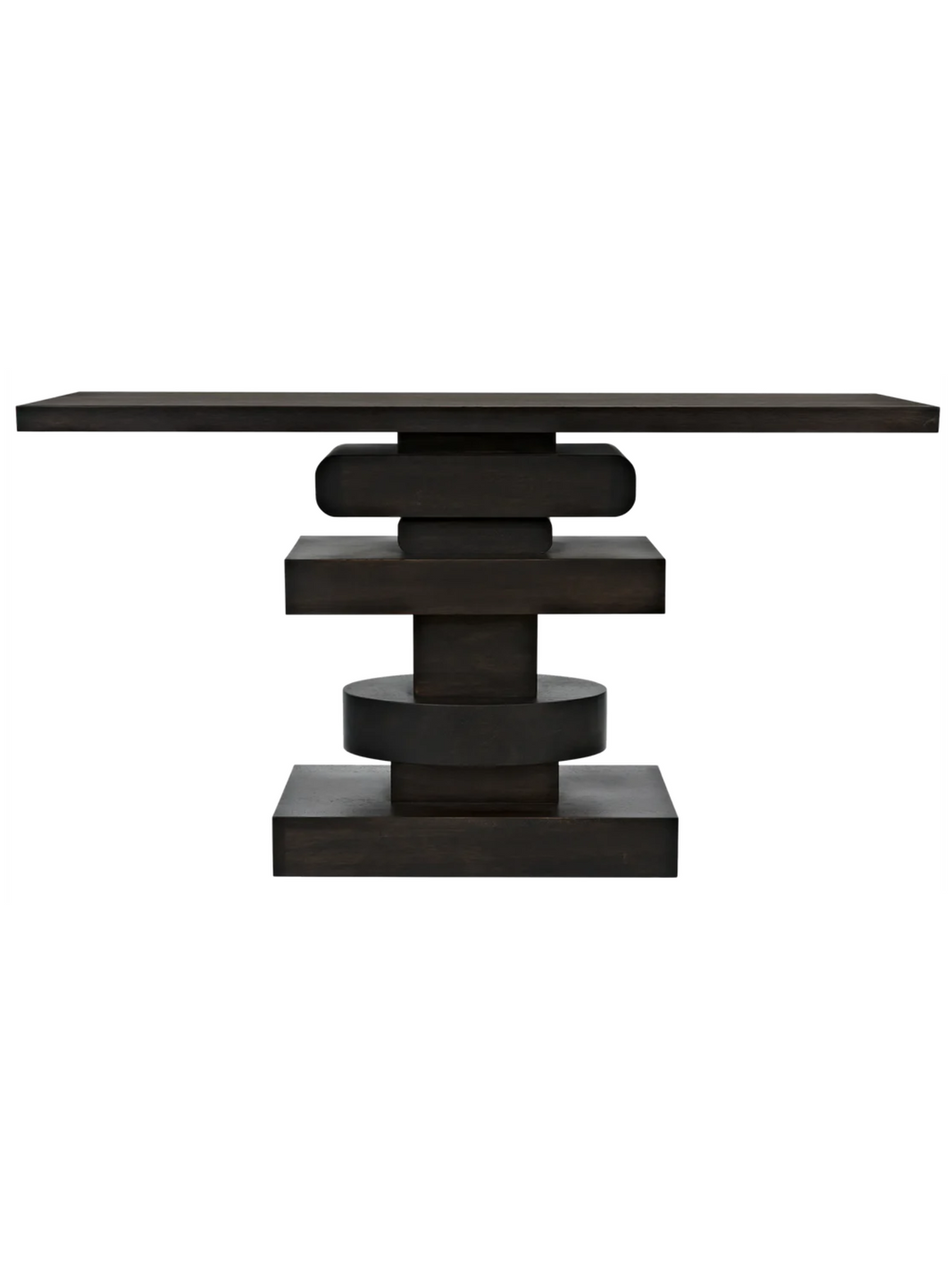 Brutalist Walnut Console Table