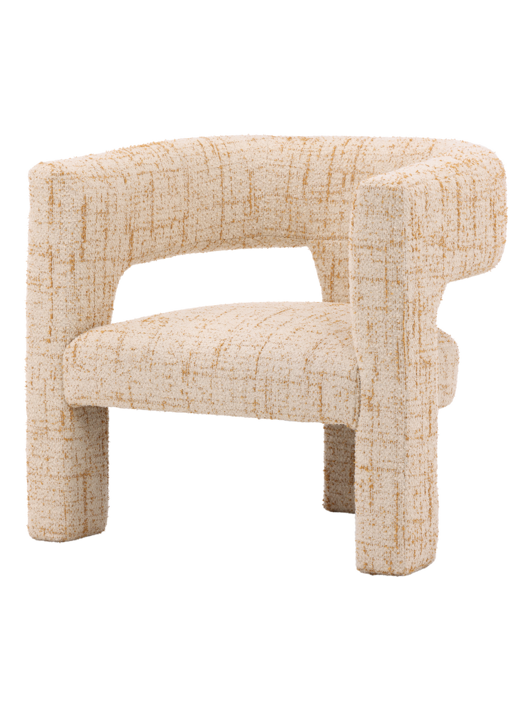 Tweed 3-Legged Accent Chair
