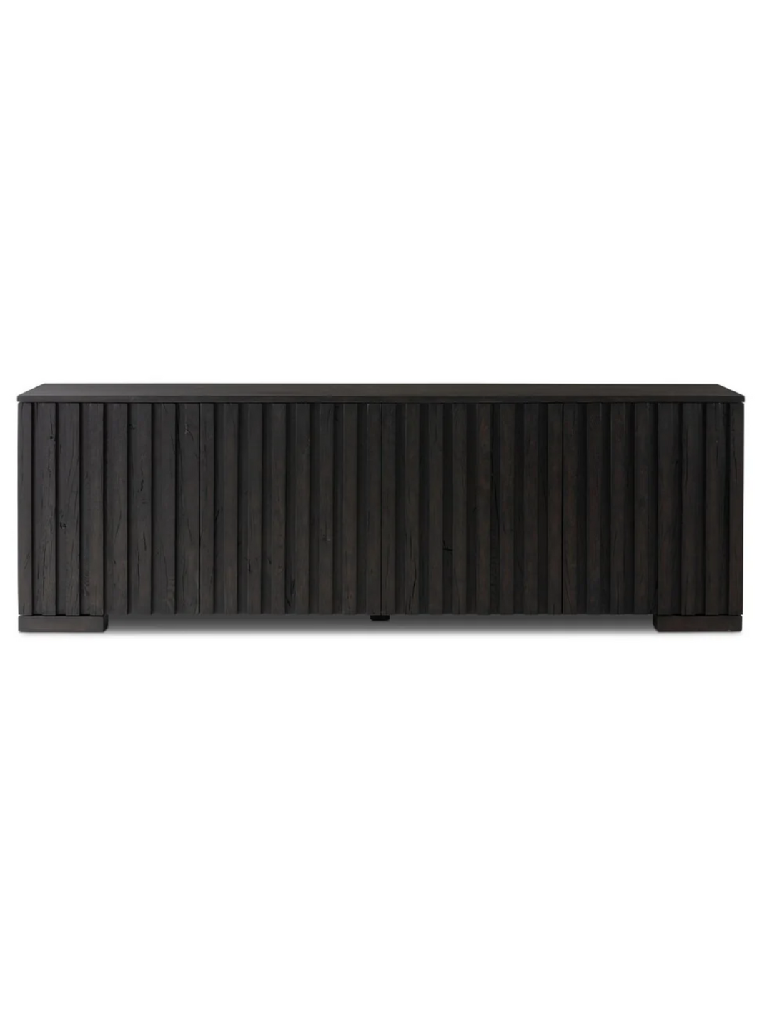 Ribbed Black Oak Sideboard