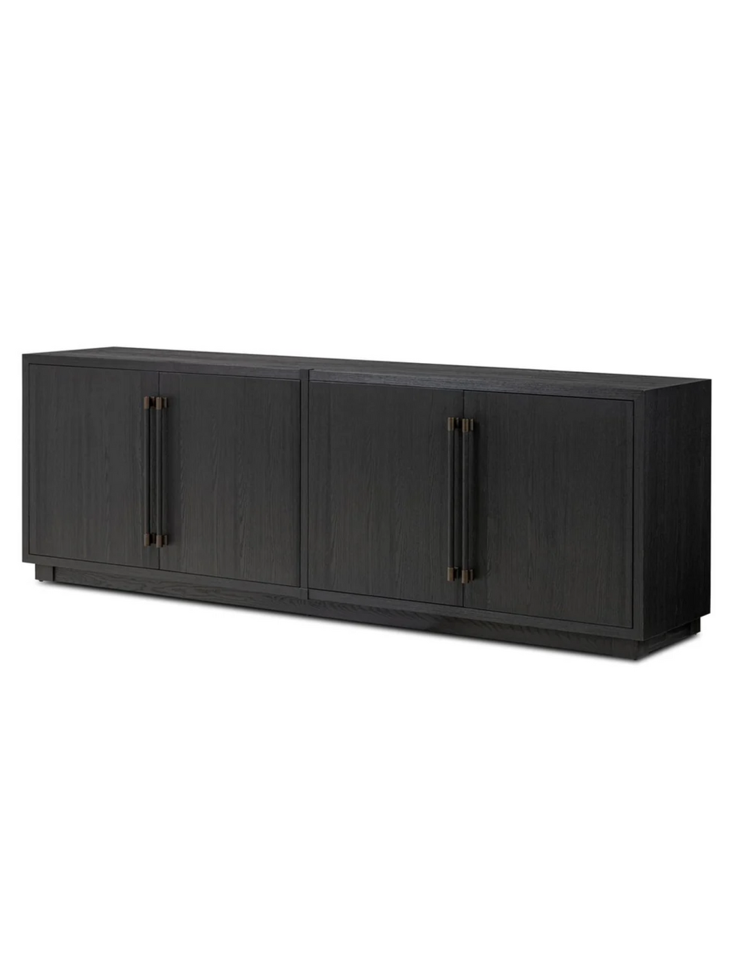 Black Ash Wood & Bronze Pull Sideboard
