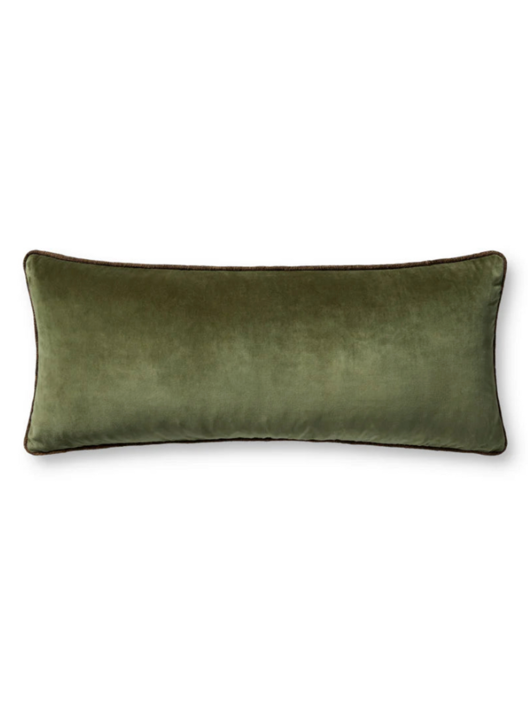 Velvet Long Lumbar Pillow - Olive