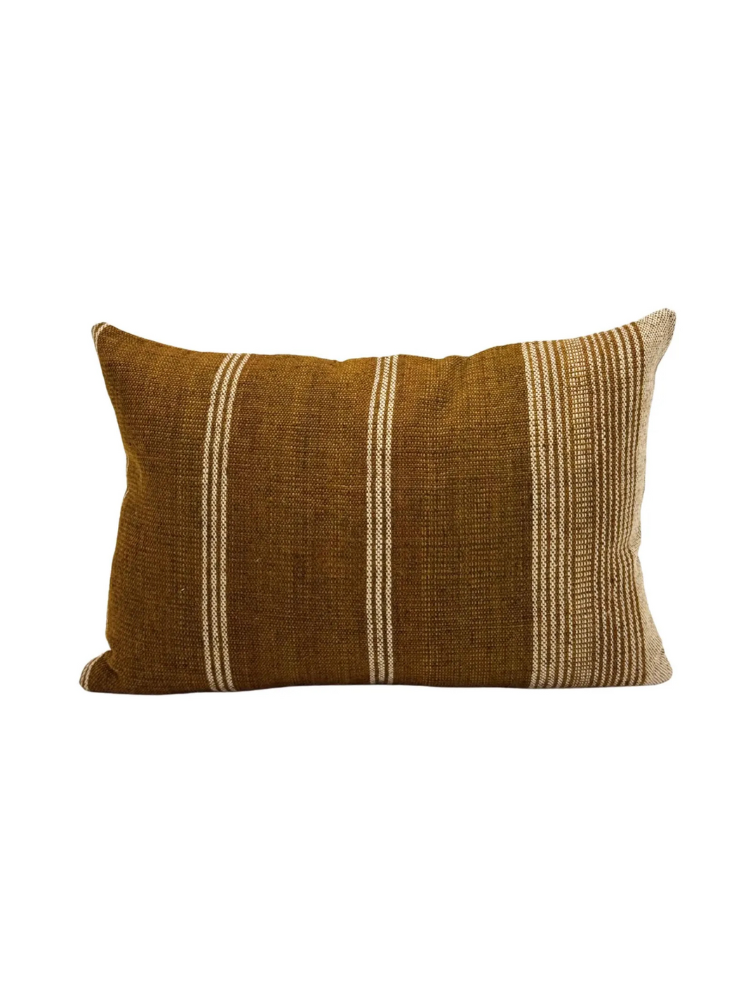 Indian Wool Blanket Lumbar Pillow - Saffron