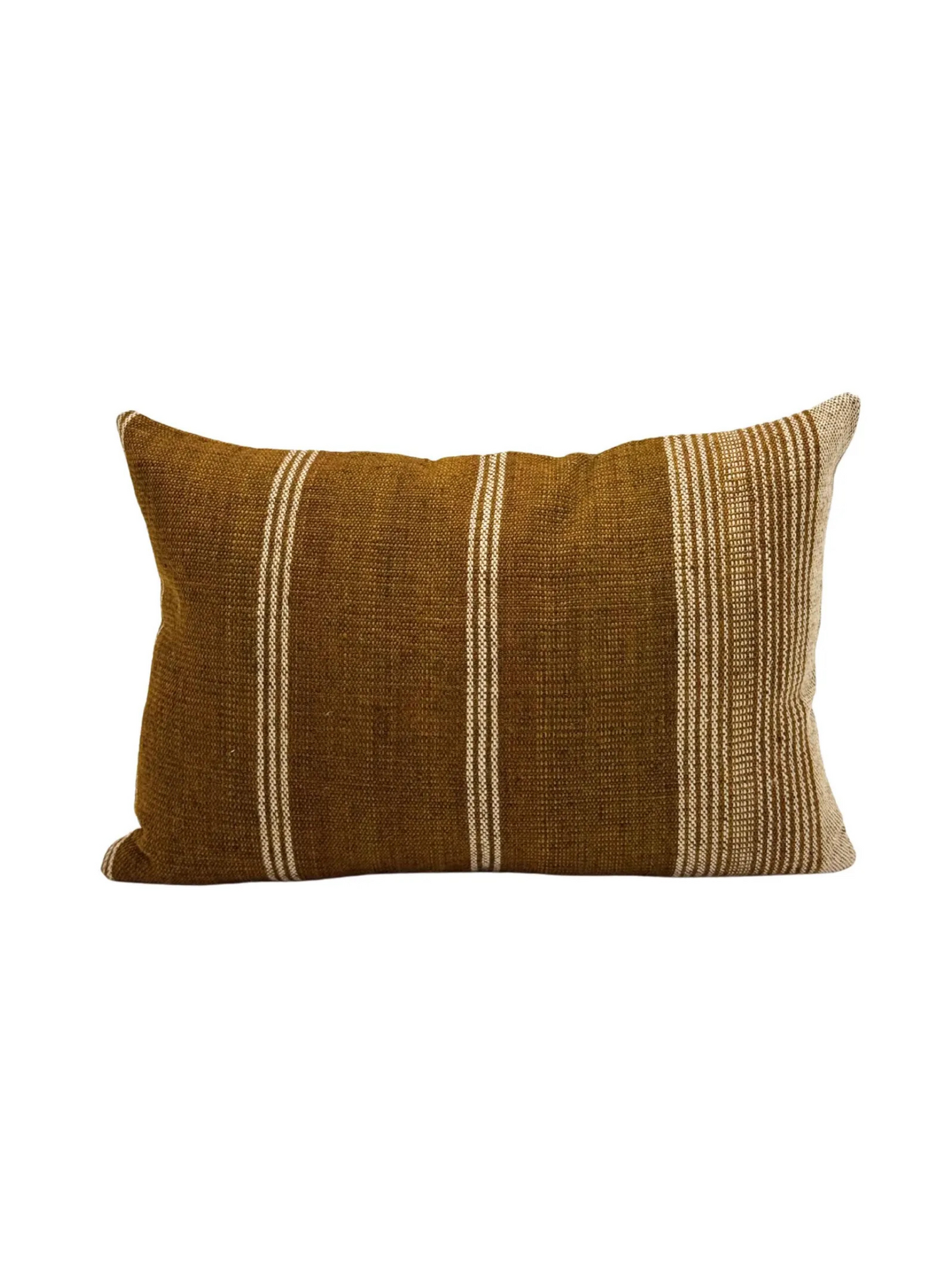 Indian Wool Blanket Lumbar Pillow - Saffron