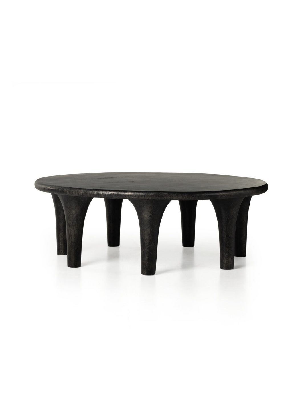 Brutalist Round Metal Coffee Table