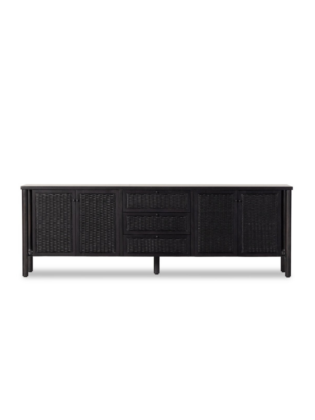 Woven Black Media Console