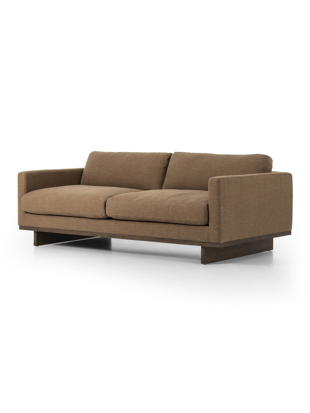 Linen Cotton Blend Sofa - Light Brown