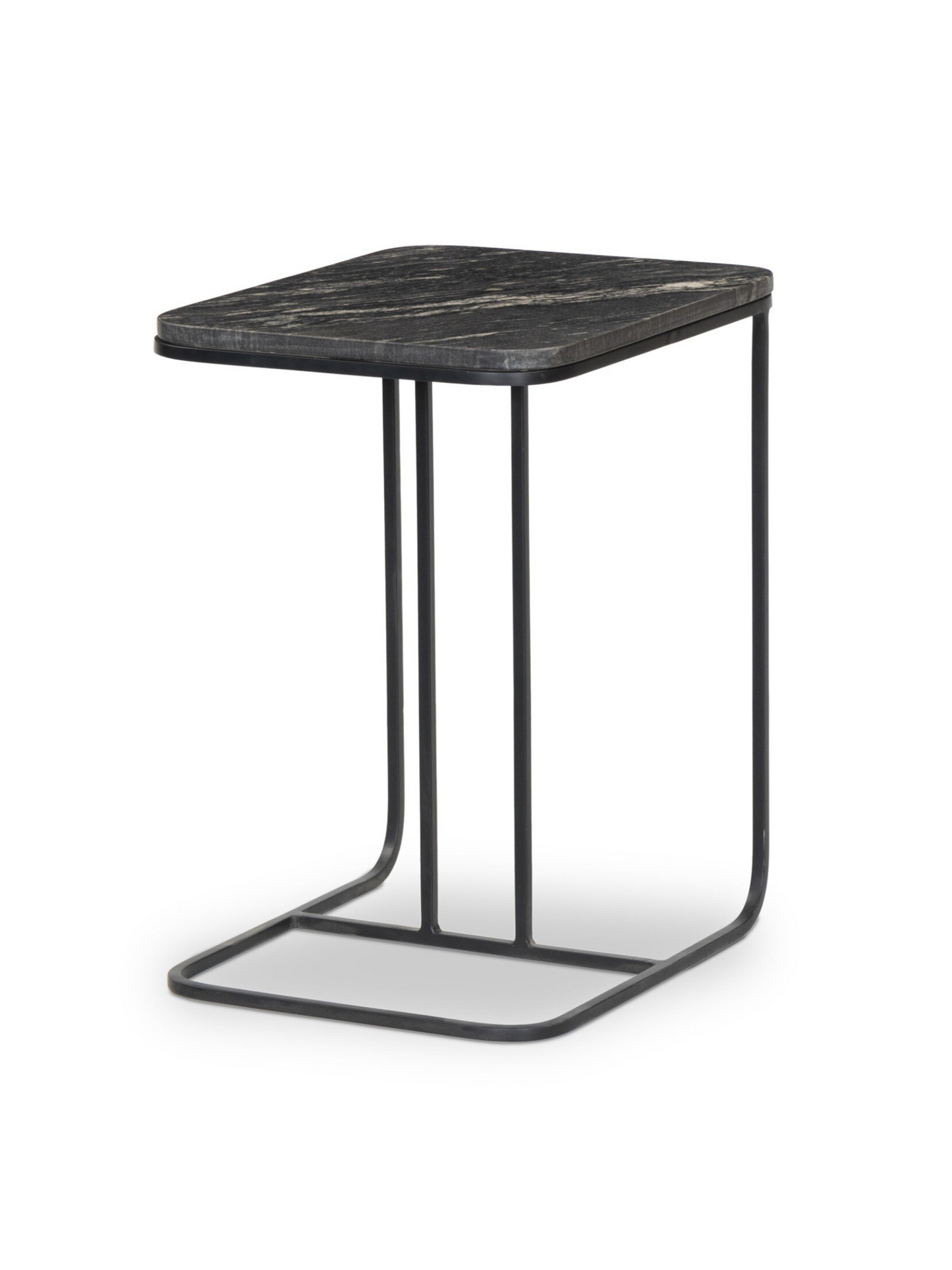 Marble End Table - Black
