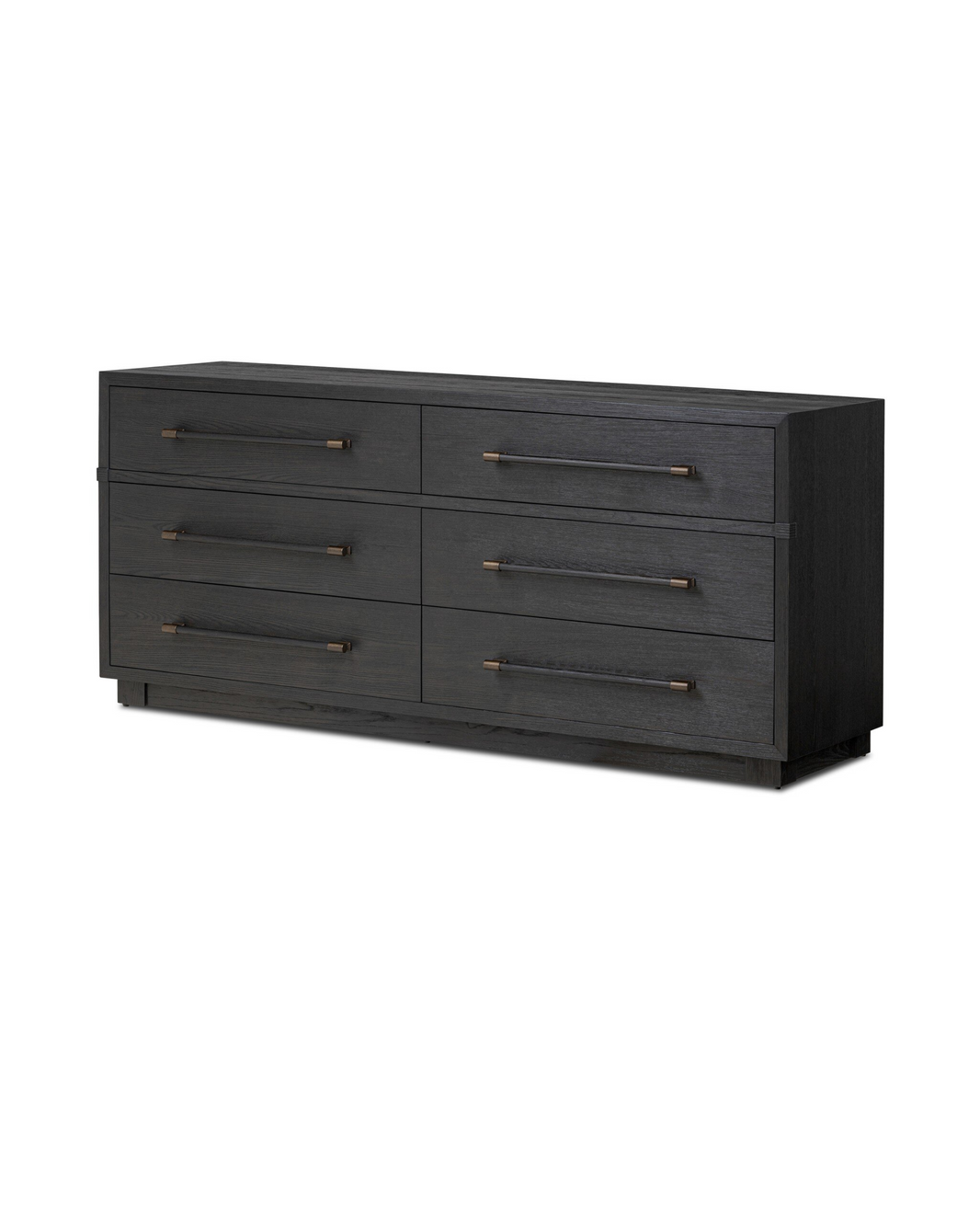 Modern Black Ash & Brass Bar Dresser