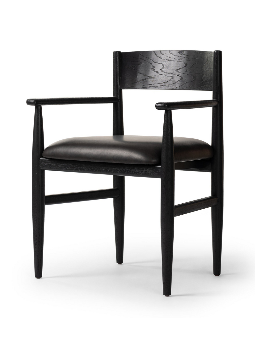 Espresso Leather Armchair Chair