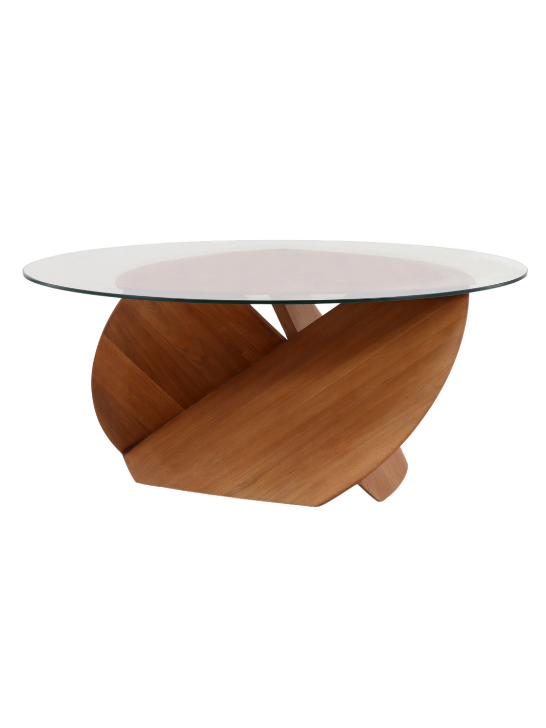 Teak Wood & Glass Coffee Table