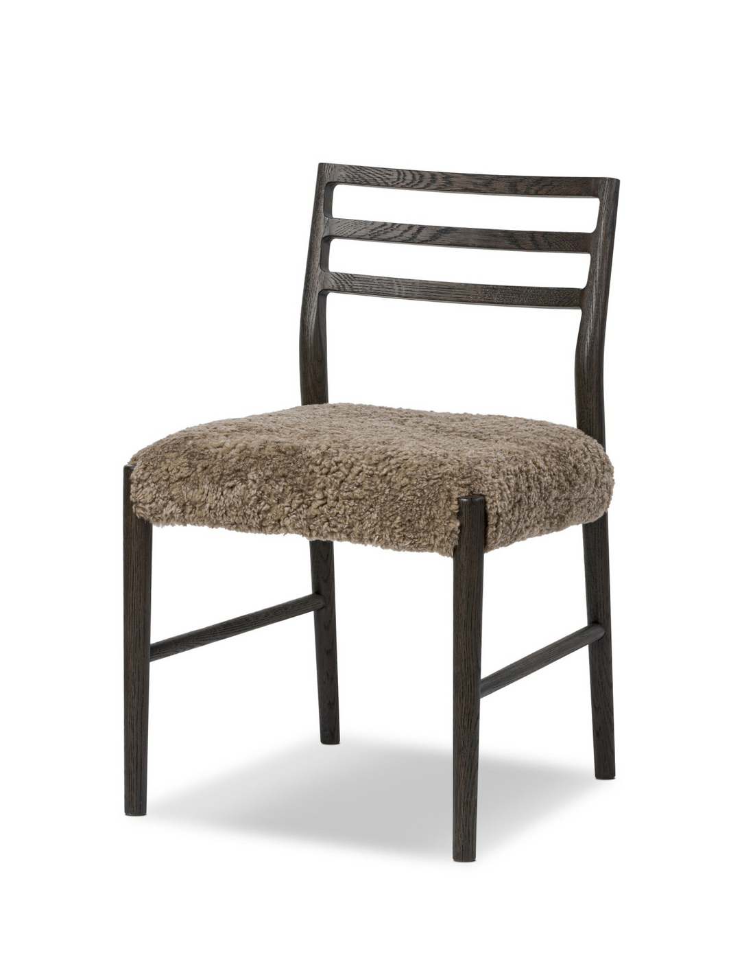 Taupe Shearling Side Chair