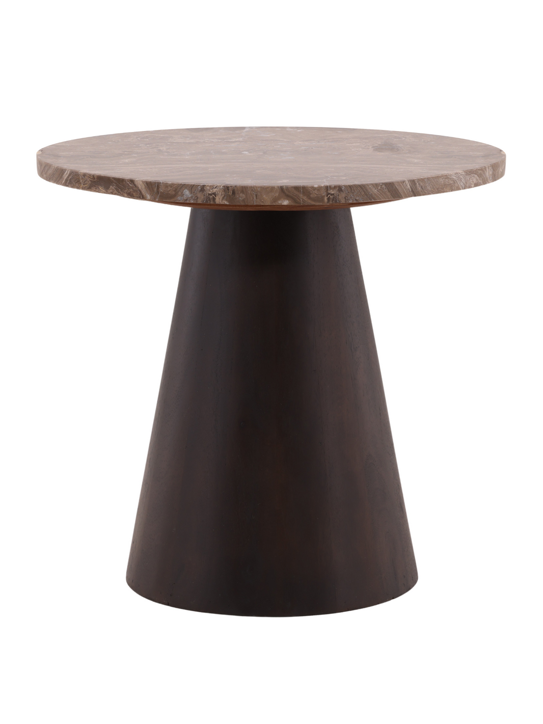 Cappuccino Marble Cone Base Side Table