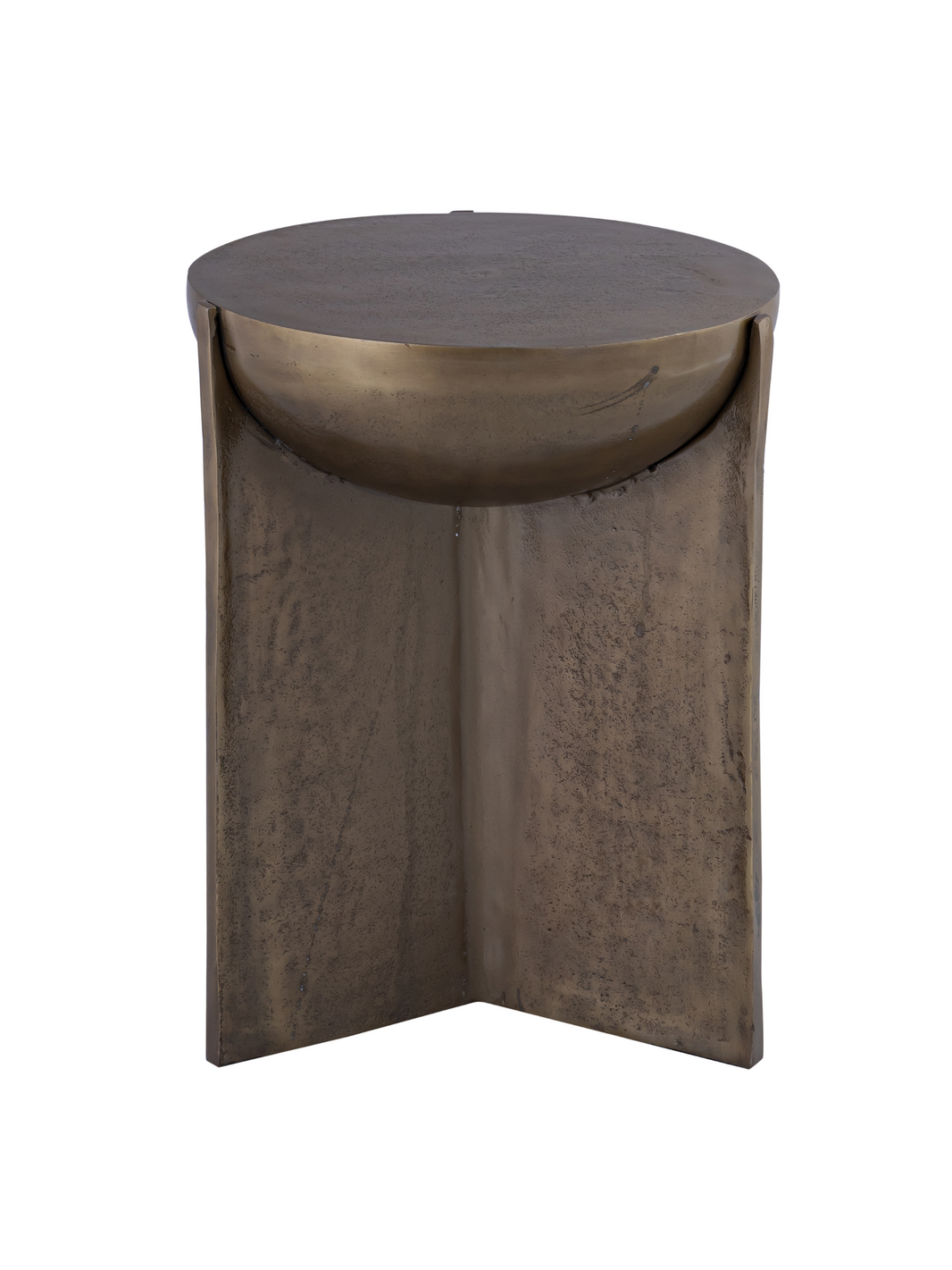 Modern Bronze Finish End Table