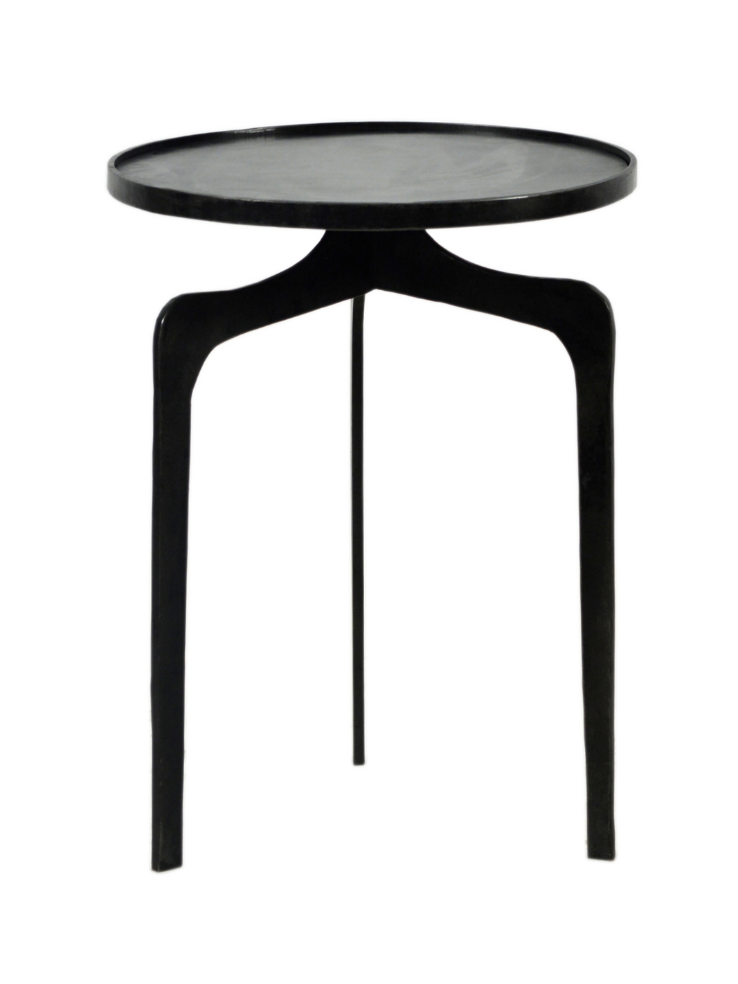 3-Leg Black Iron Side Table
