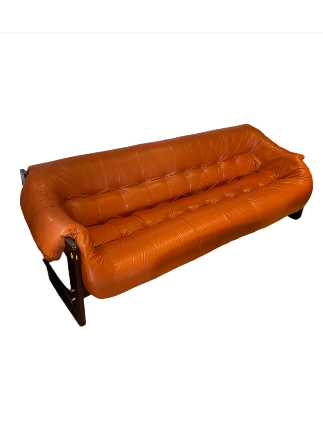 Vintage Brazilian Leather Loveseat