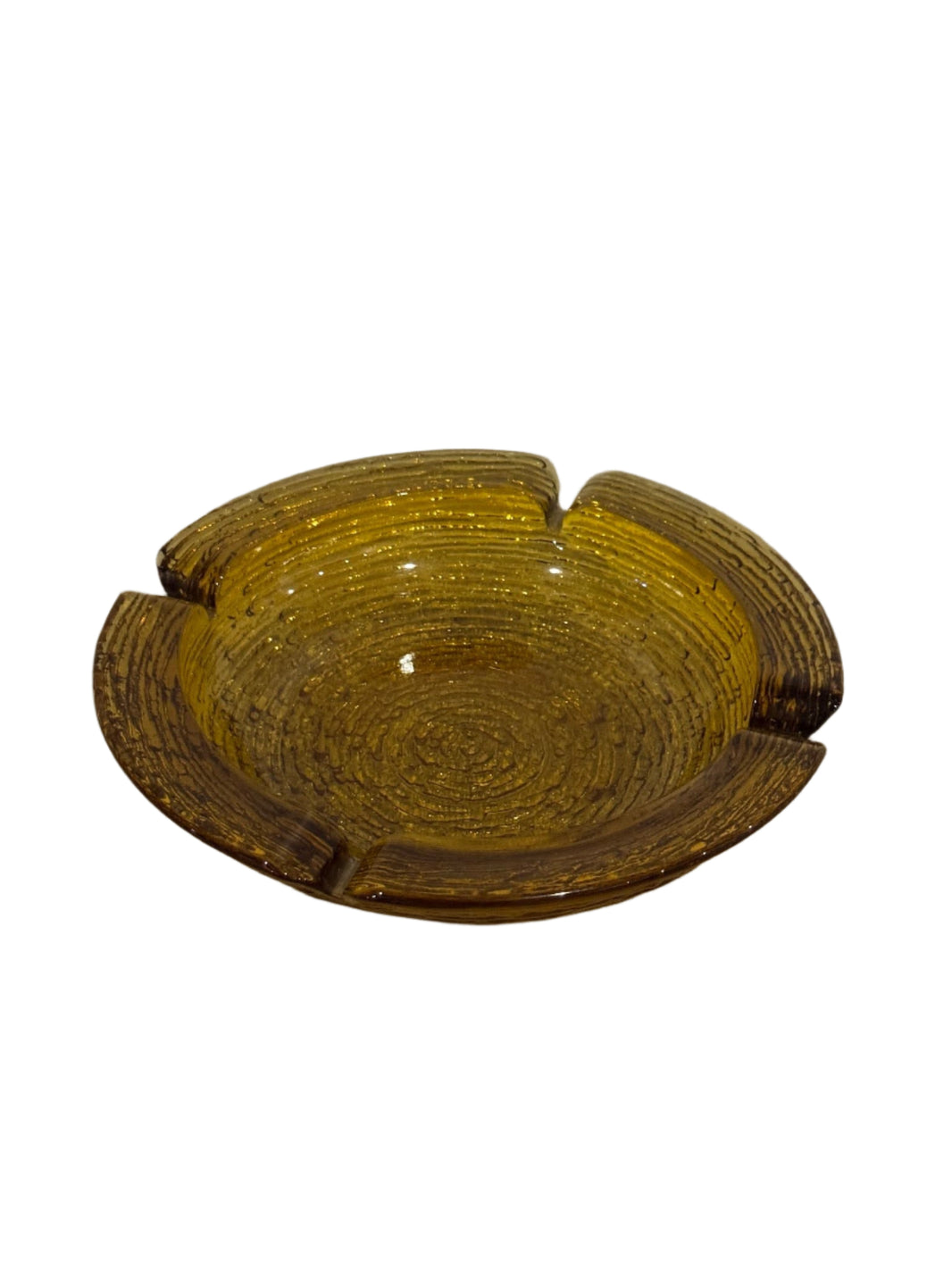 Vintage Bronze Glass Ashtray