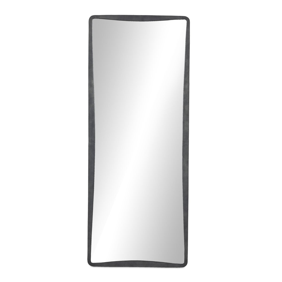 The Regis Floor Mirror is a rectangular mirror with a black border, measuring 32.00"w x 2.00"d x 80.00"h overall.
