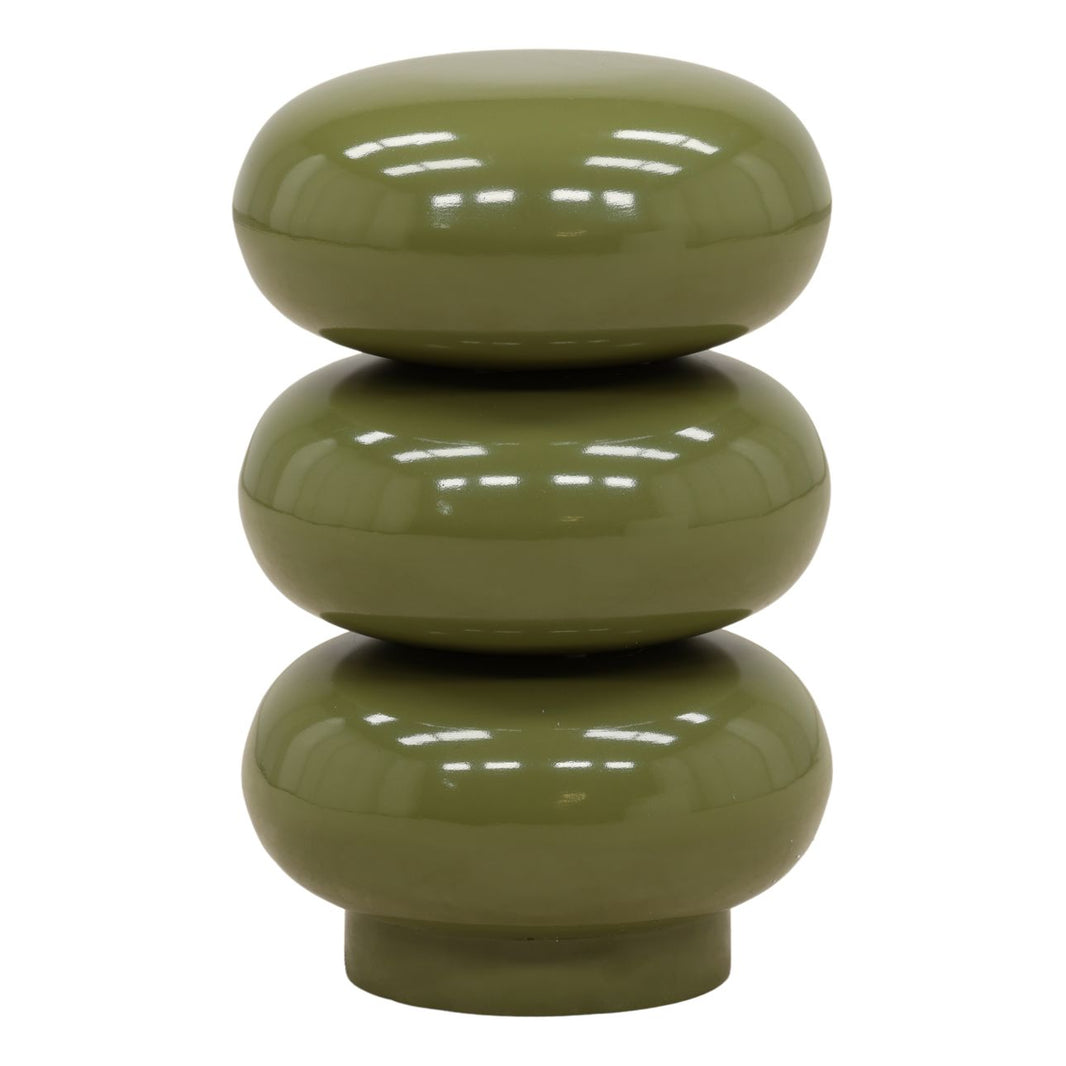 Green Iron Side Table