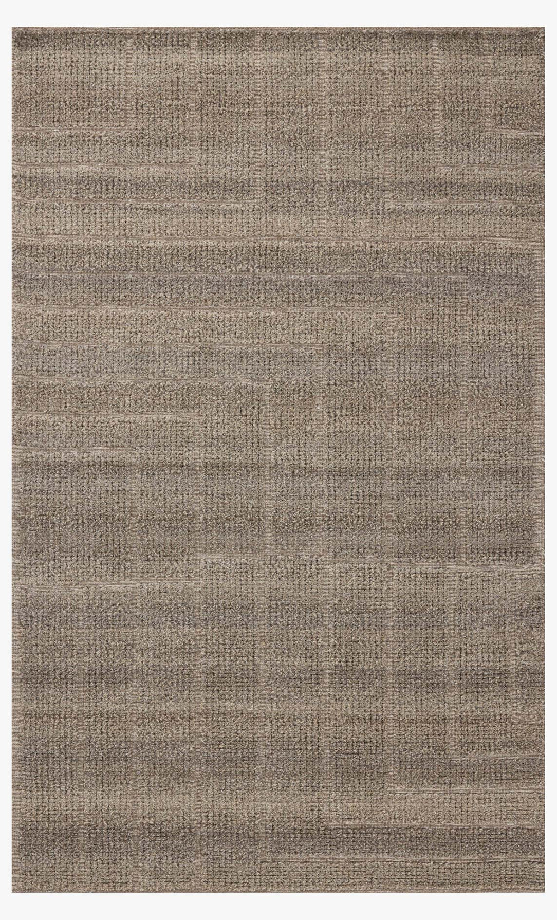 The Modern Hand Loomed Brown Fade Rug - 8'6x11'6 features a woven texture in neutral brown and beige with a linear grid pattern, perfect for adding subtle style to any room.