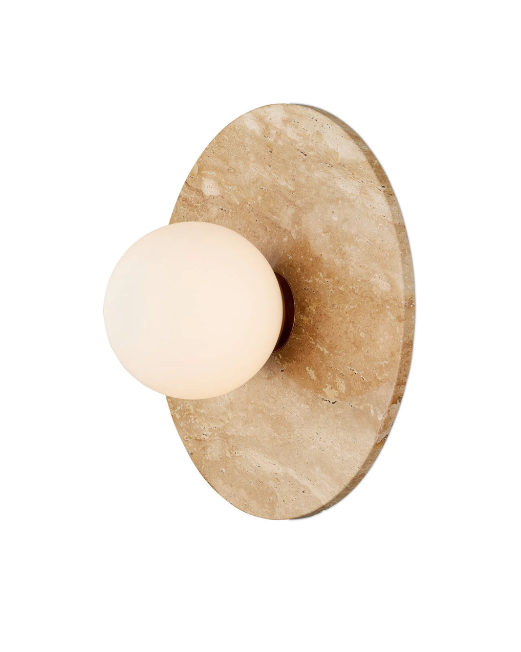 Travertine Globe Wall Sconce