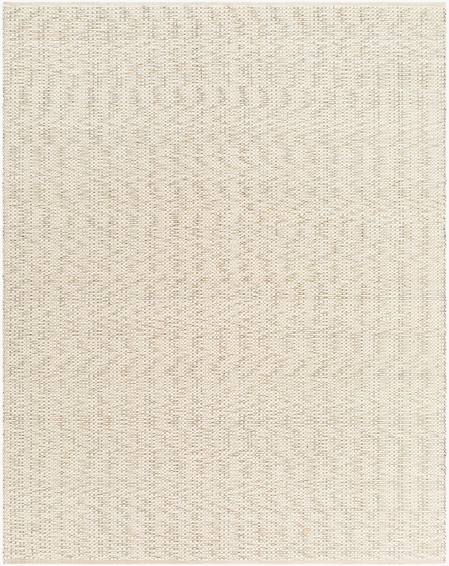 A close-up view of the Bubble Knots Rug - 8'x10' in beige, featuring a textured woven surface with a subtle zigzag pattern and a neutral tone.