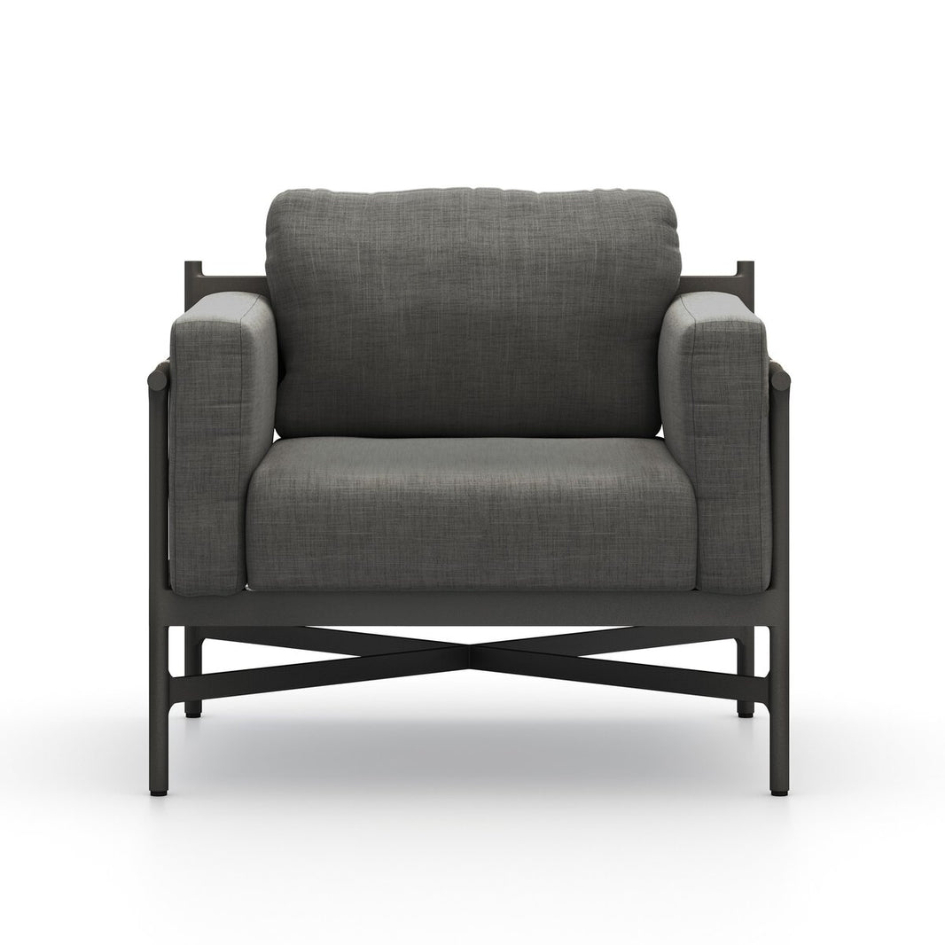 Ivory Strap & Metal Frame Outdoor Chair