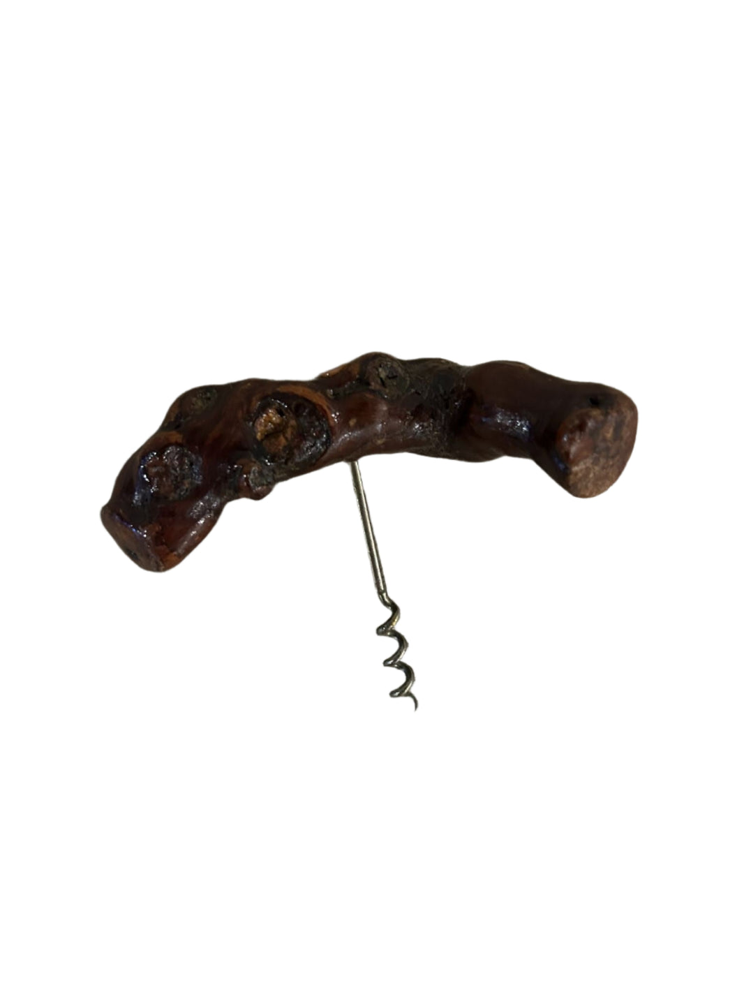 Natural Burl Wood Corkscrew