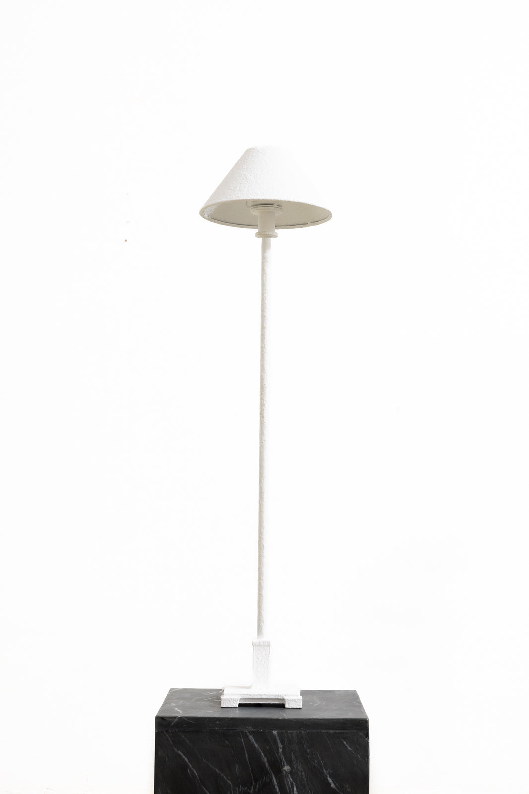 White Plaster Buffet Lamp