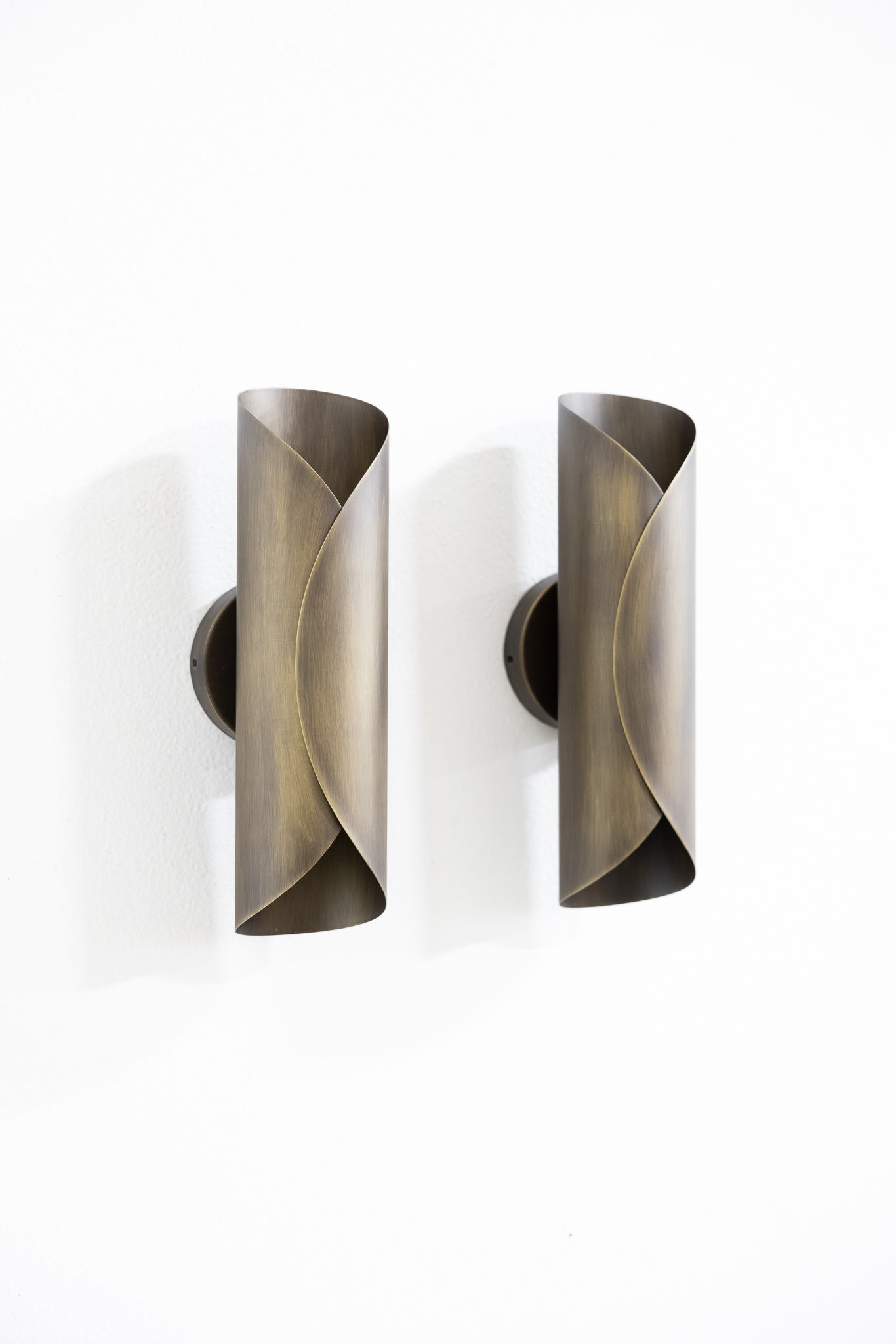 Burnished Brass Scroll Sconce