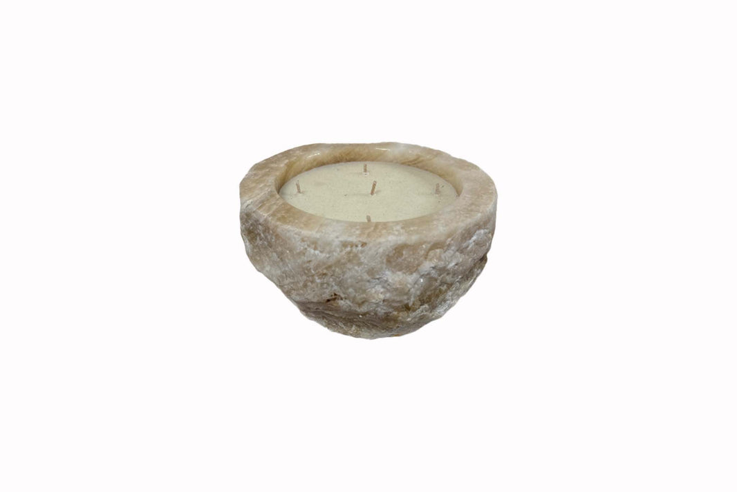 5-Wick Raw Onyx Filled Candle