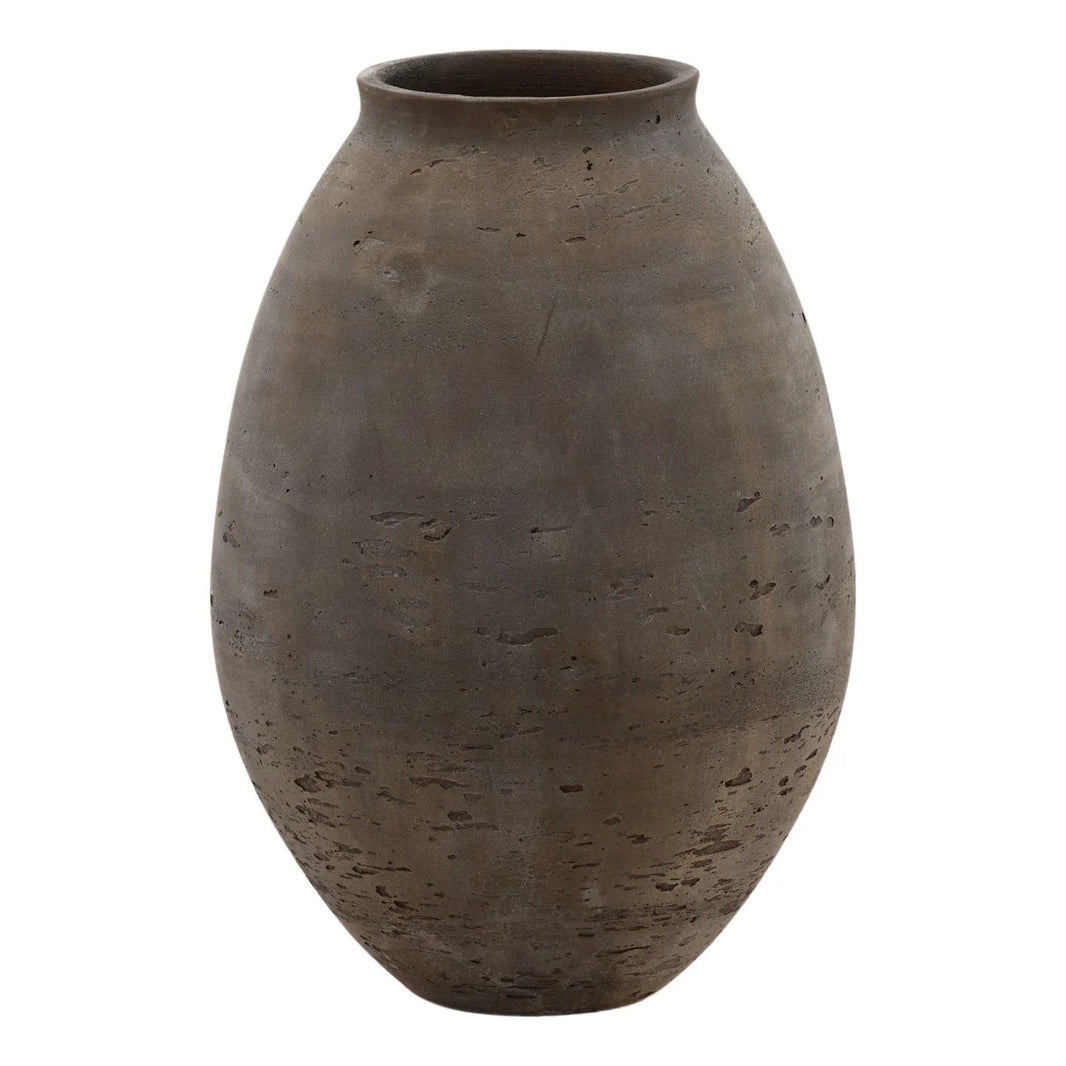 Large Oval Cement Vase