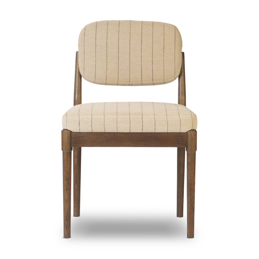 Oak and Linen Dining Chair