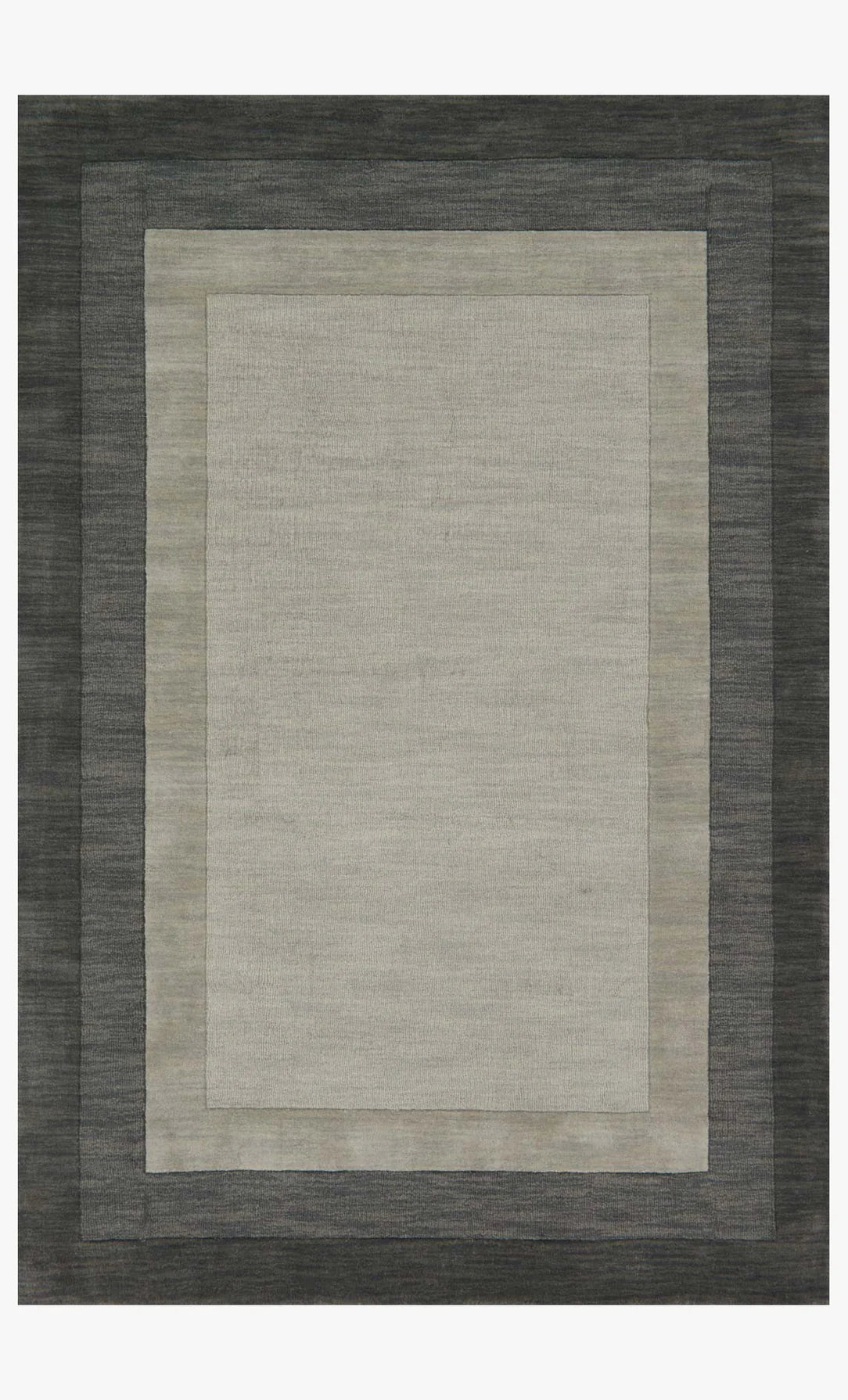 9' x 13' Banded Area Rug, Black/Grey