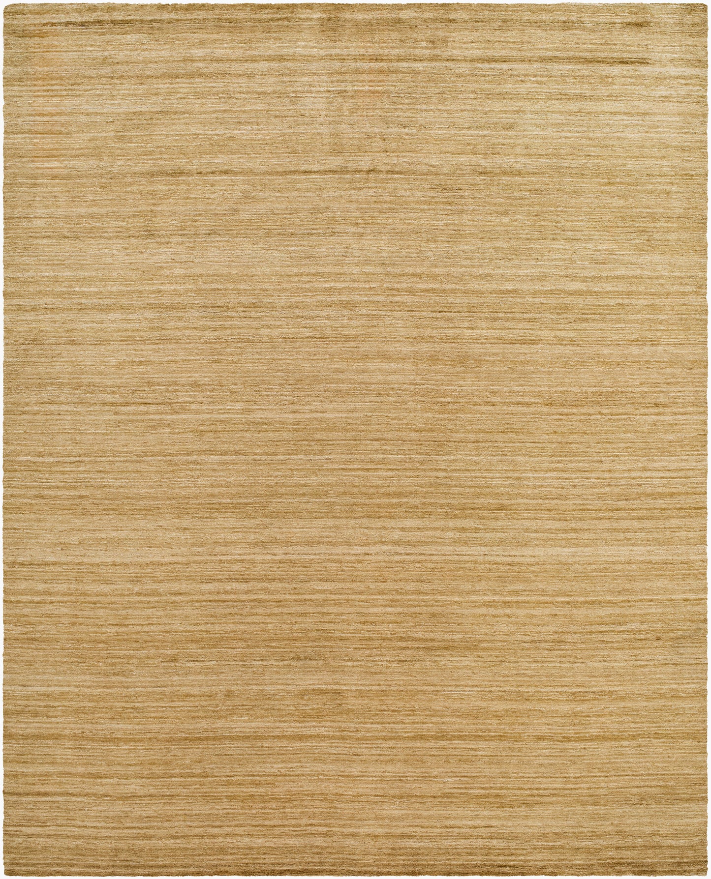 The Striated Viscose - 8 x 10 rug features a hand knotted, rectangular beige design with subtle horizontal linear texture for a modern, minimalist look—ideal for contemporary spaces.