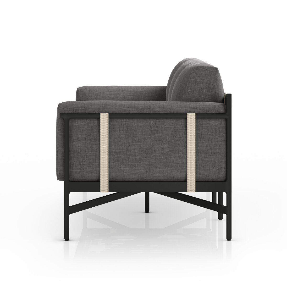 Ivory Strap Metal Base outdoor Sofa