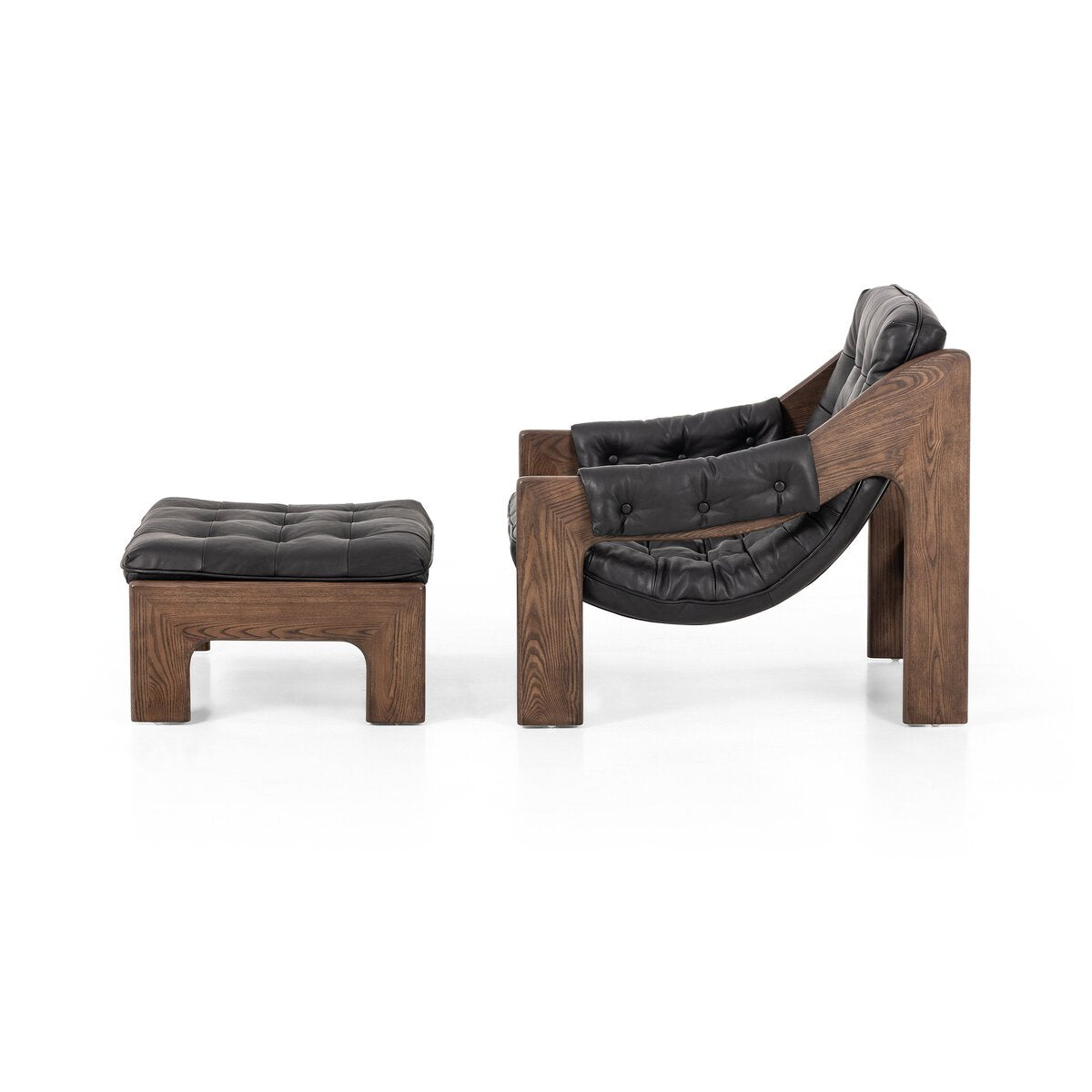 Retro Lounge Chair with Ottoman