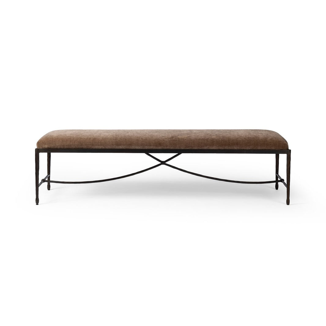 Iron Upholstered Bench
